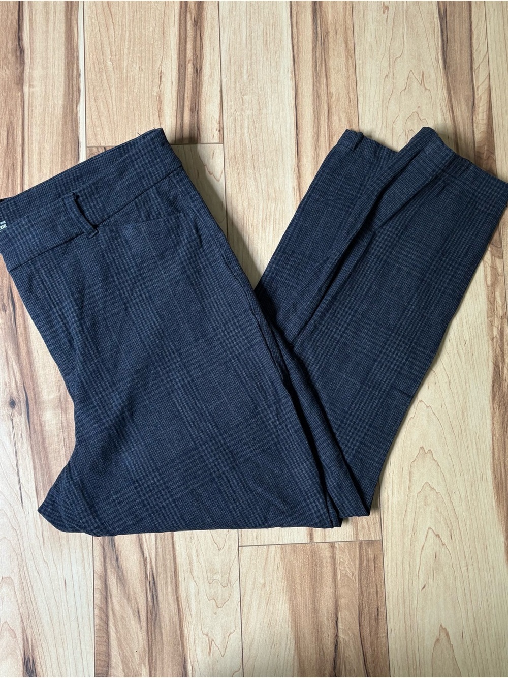 Old Navy Navy Plaid Skinny Dress Pants